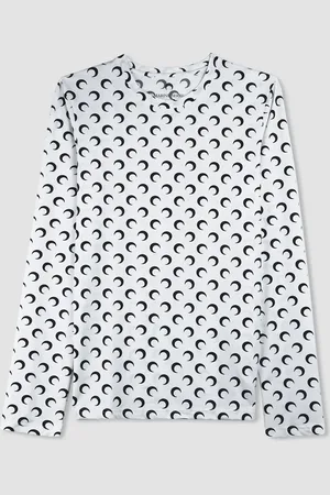 Marine Serre Top second skin stampa Moon