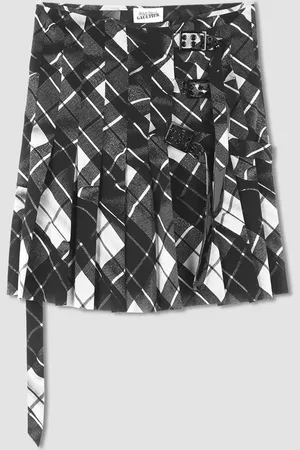 Jean Paul Gaultier Gonna a pieghe con stampa Tartan
