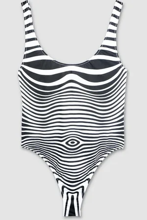 Jean Paul Gaultier Costume con stampa "Mariniere body morphing"