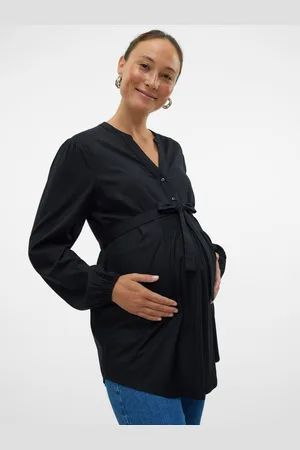Mama;licious Top Regular Fit Colletto Cinese