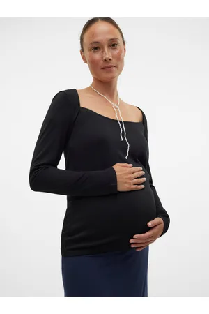 Mama;licious Top Tight Fit Scollo Quadrato