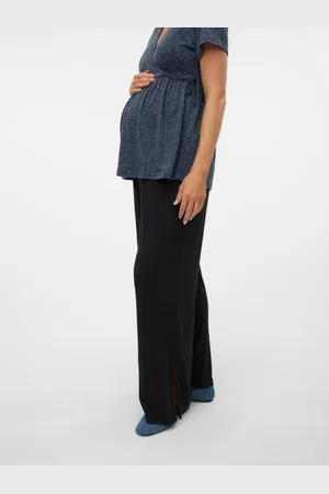 Mama;licious Pantaloni Wide Leg Fit Spacchetti Laterali