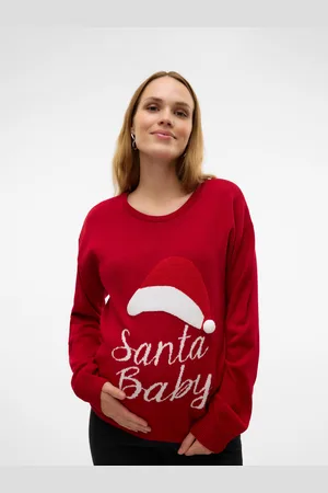 Mama;licious Pullover Paricollo Polsini A Coste Maniche Regolari