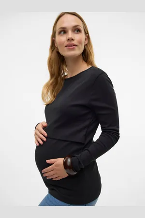 Mama;licious Top Bodycon Fit Paricollo