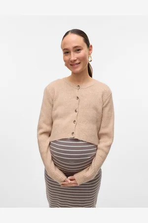 Mama;licious Cardigan In Maglia Regular Fit Paricollo