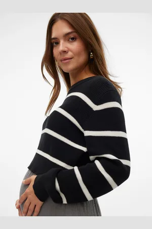 Mama;licious Pullover Regular Fit Collo Alto Polsini A Coste
