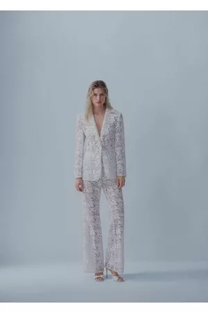 MANGO Donna Blazer - Giacca completo guipur