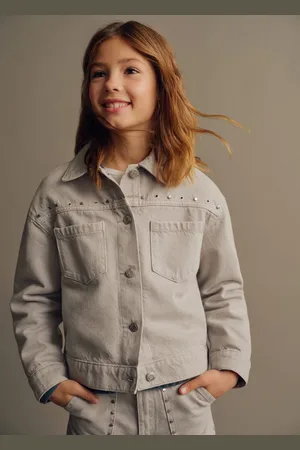 MANGO Giubbotto denim borchie