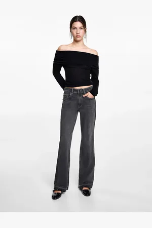 MANGO Jeans flare strass