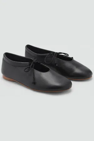 MANGO Ballerine pelle fiocco