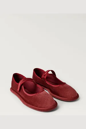 MANGO Ballerine velluto dettaglio fibbia
