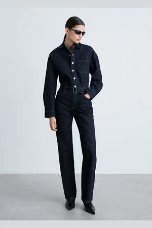 MANGO Tuta denim cintura rinse wash