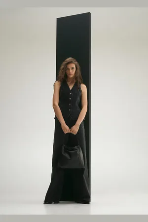 MANGO Gilet denim fiocco