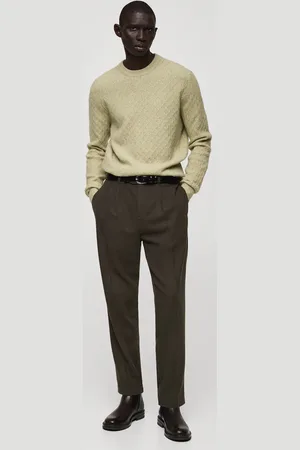 MANGO Pantaloni lana flanella pinces