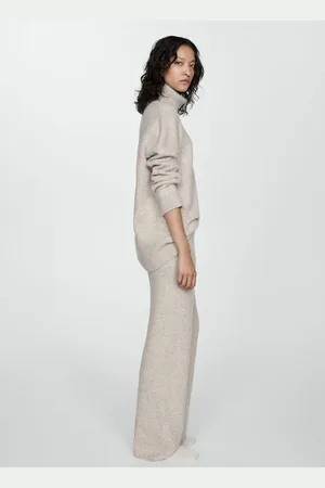 MANGO Pantaloni dritti maglia