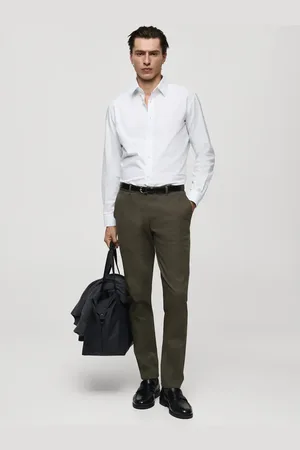 MANGO Pantaloni Barna slim-fit chino twill