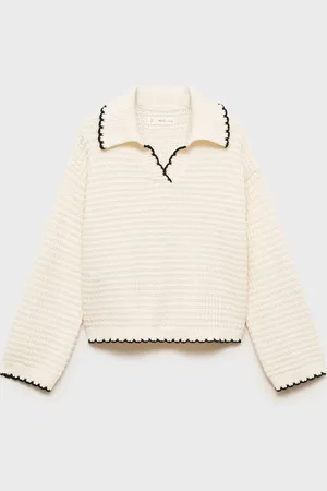 MANGO Pullover maglia collo rever