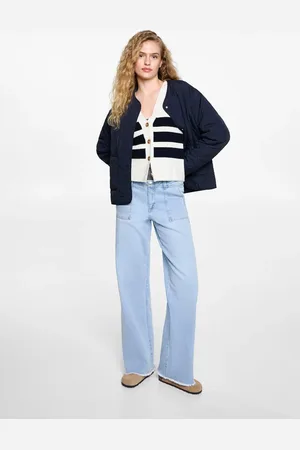 MANGO Cardigan maglia righe