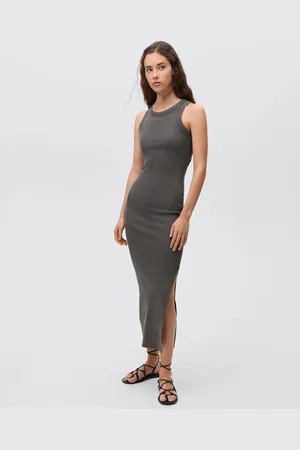 MANGO Vestito lungo spacco schiena