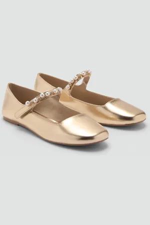 MANGO Ballerine fascia metallizzata