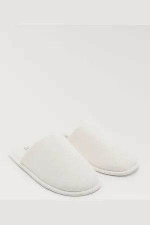 MANGO Pantofole cotone waffle