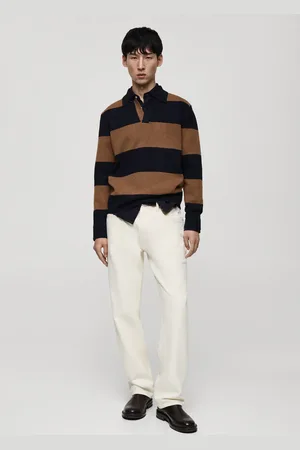 MANGO Pullover polo motivo a righe