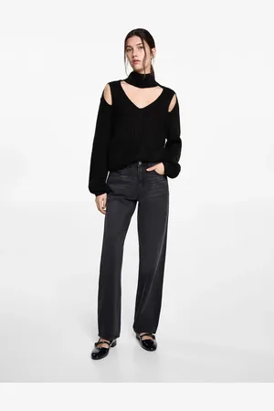 MANGO Pullover oversize spacchi