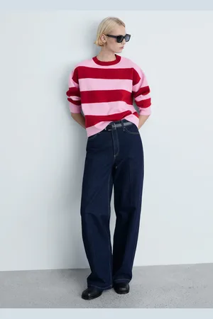MANGO Pullover righe collo stondato