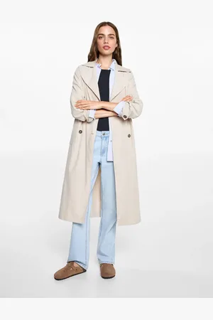 MANGO Trench fluido cintura
