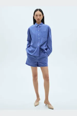 MANGO Short misto cotone righe