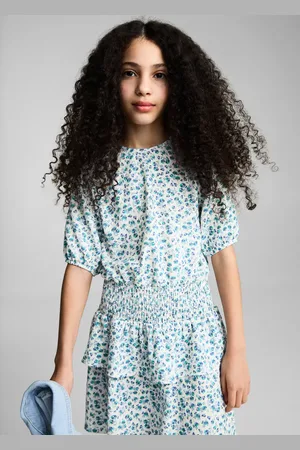 MANGO Vestito fiori volant