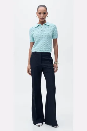 MANGO Pullover crochet collo polo
