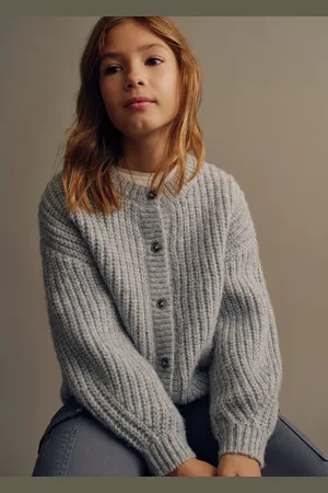 MANGO Cardigan maglia coste bottoni