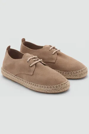 MANGO Espadrillas crosta di cuoio lacci