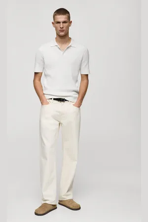 MANGO Polo maglia sottile cotone coste