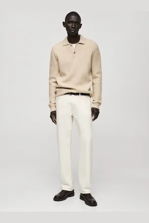 MANGO Pullover polo maglia texture