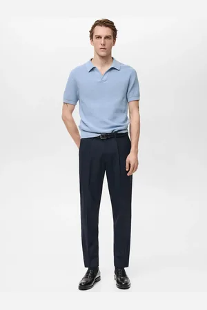 MANGO Polo 100% cotone maglia texture