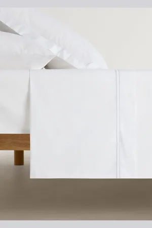 MANGO Lenzuolo superiore percalle di cotone dettaglio bordo letto 90 cm