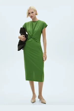 MANGO Vestito midi nodo
