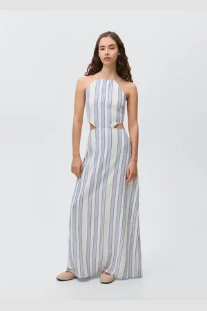 MANGO Vestito halter spacchi laterali