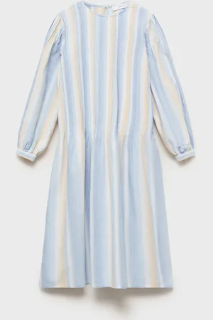 MANGO Vestito increspato righe