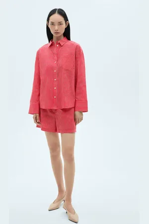 MANGO Short misto cotone righe