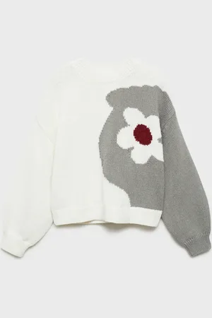 MANGO Pullover maglia fiore