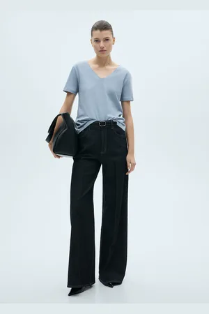 MANGO Maglietta cotone collo a V