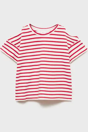 MANGO T-shirt righe spacco spalle
