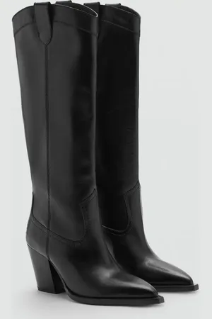 MANGO Stivali pelle cowboy