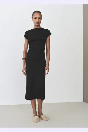 MANGO Vestito midi dettaglio drappeggiato