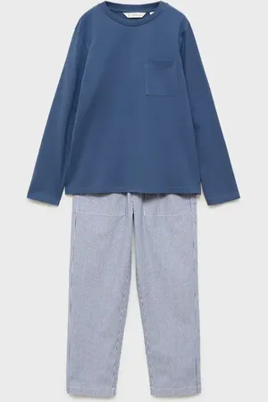 MANGO Pigiama lungo cotone righe