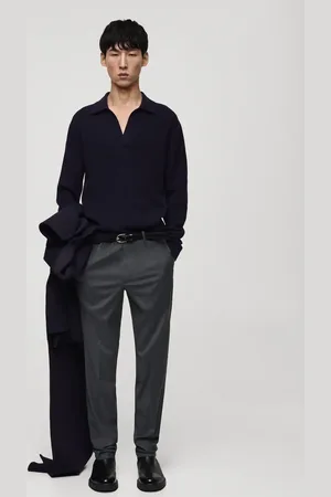 MANGO Pullover polo maglia misto lana