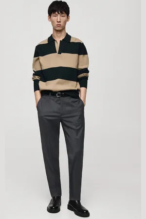 MANGO Pullover polo motivo a righe